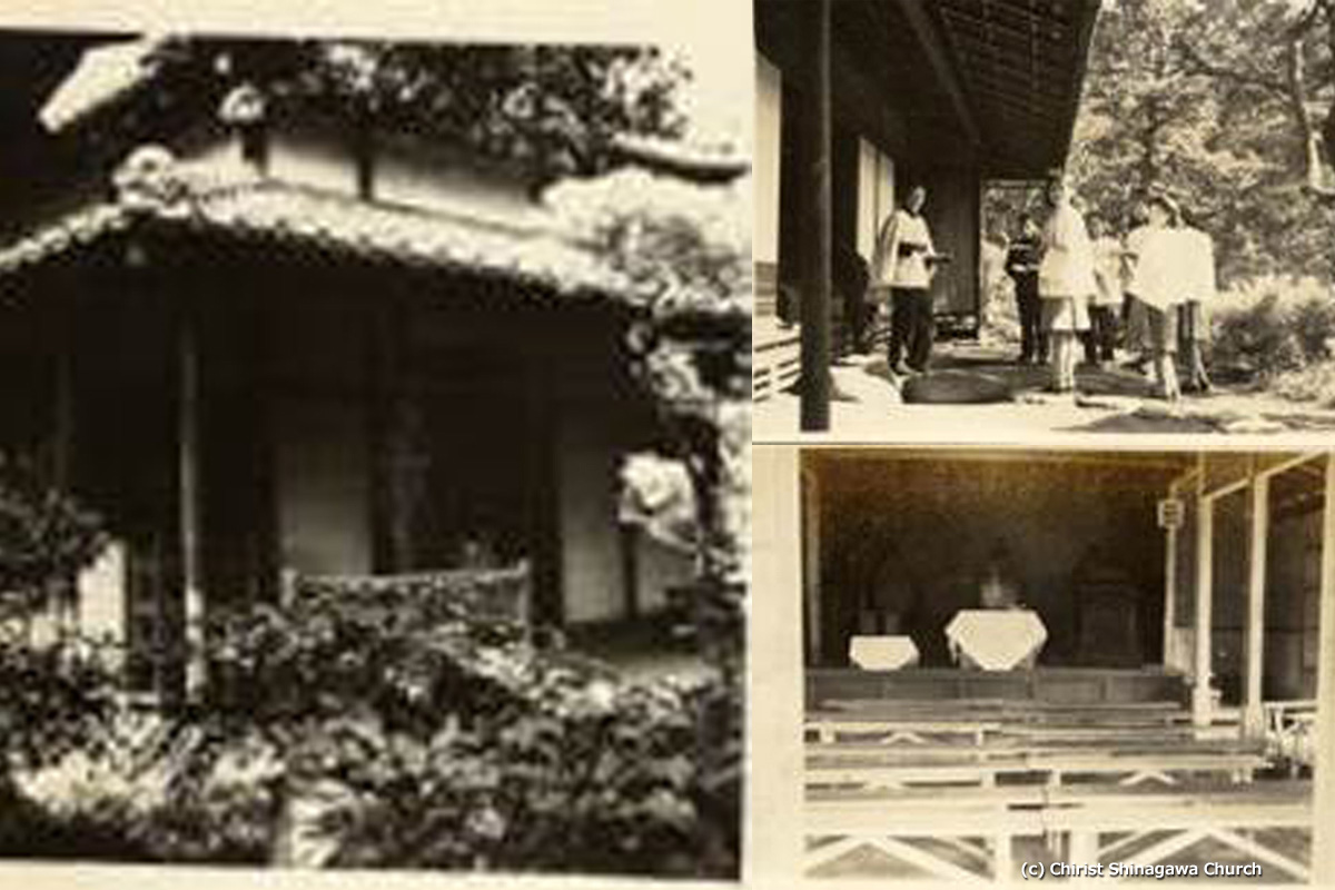The zazen meditation hall of the Shinagawa Gotenyama Hara House and the church choir.