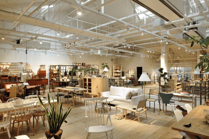 On the 2nd floor of Slow House, you’ll find stylish interior furnishings with a focus on Scandinavian furniture.