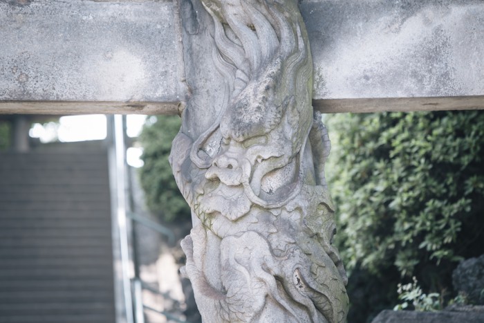 The Soryu torii gate, which is counted as one of the Three Tokyo Torii.